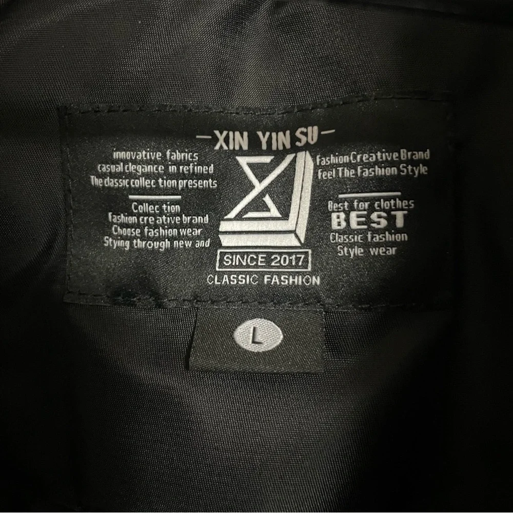 Streetwear Black Bomber Jacket Size Large - Picture 7 of 10